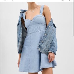 Gap Denim Sweetheart Dress